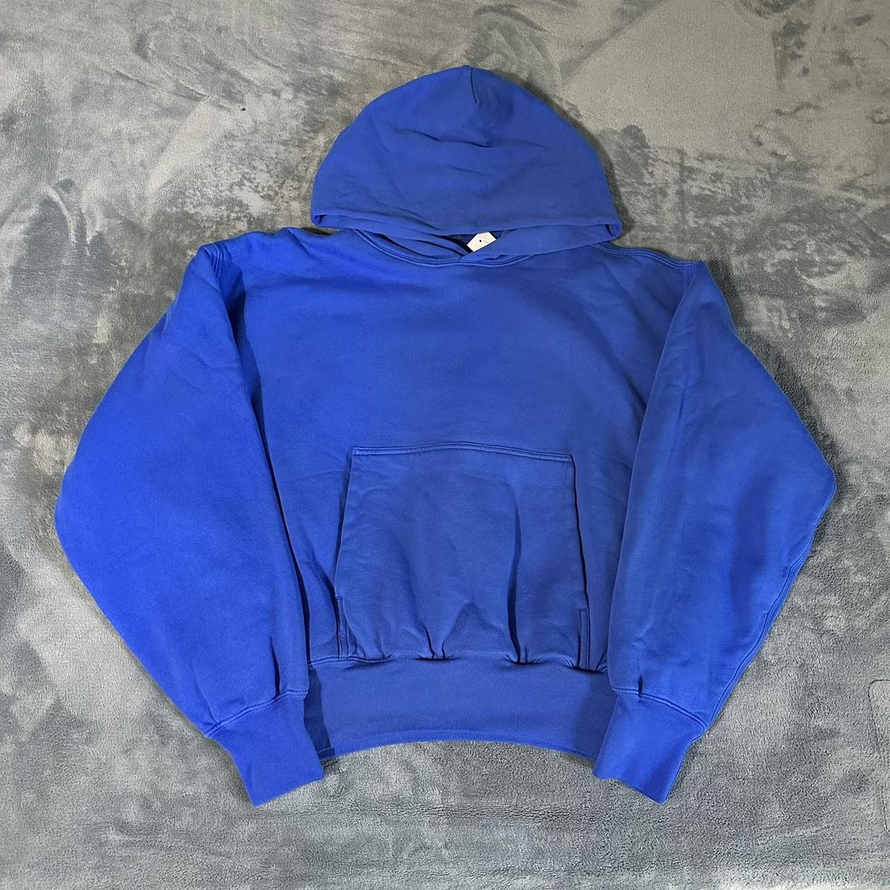 Yeezy Gap Hoodie Blue Brand new, size small 21x23.5 - Depop