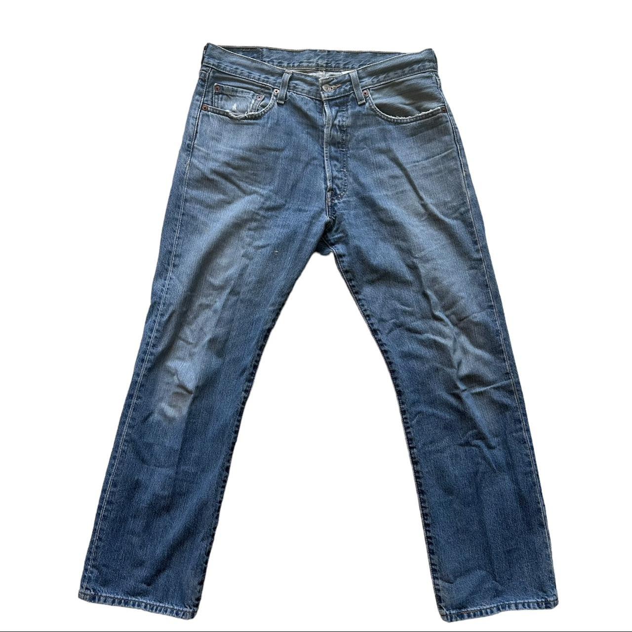 Vintage Levi’s 501’s jeans Vintage 2000’s light... - Depop