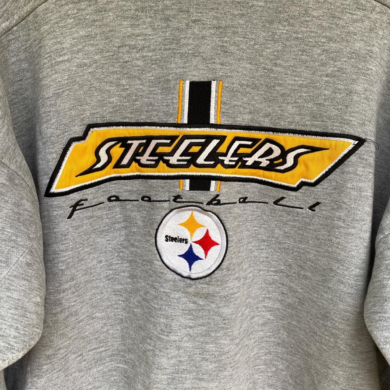 Vintage Steelers NFL Sweatshirt in Grey A great USA - Depop