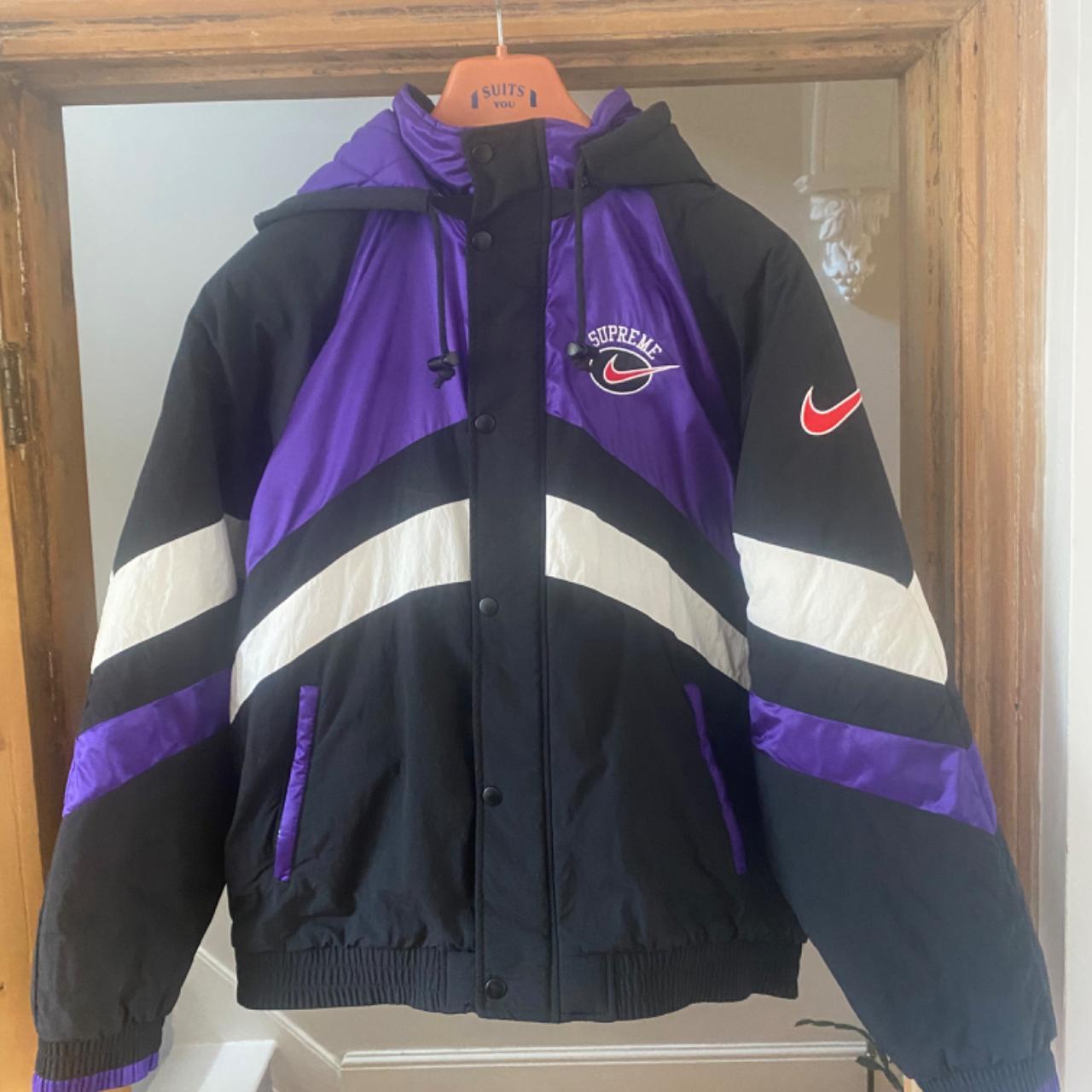 supreme x nike purple jacket