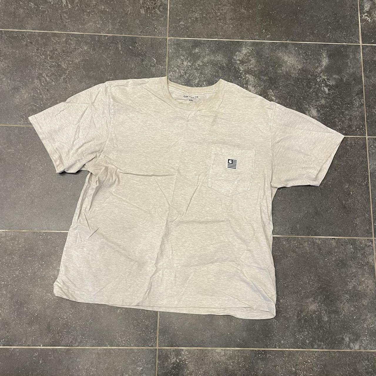 CARHARTT WIP TEE BOXY FIT STATE PATCH... - Depop
