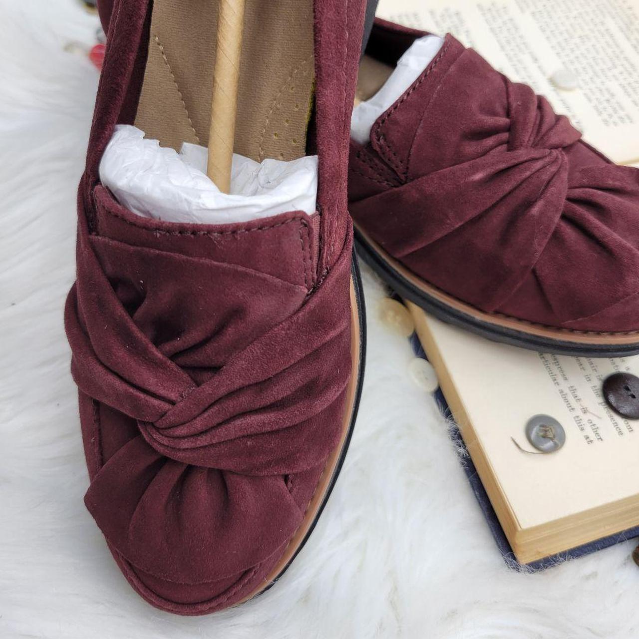 Clarks 2024 red loafers