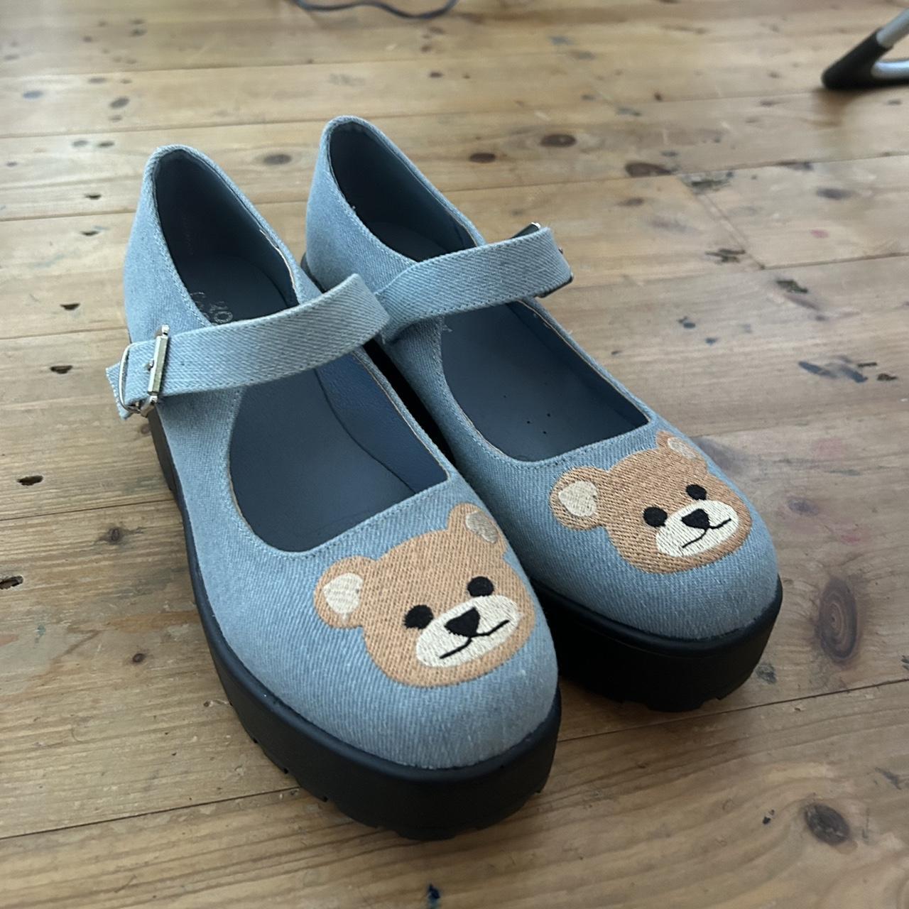 super cute blue teddy bear mary jane’s from