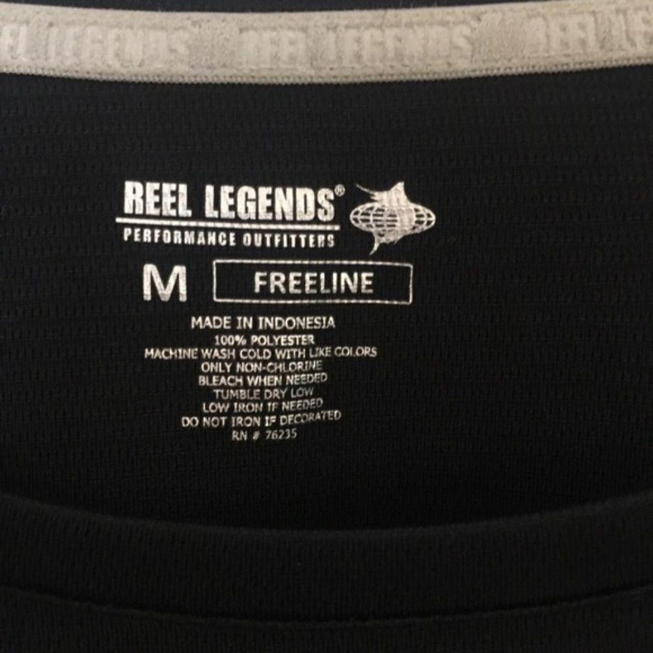 Reel legends performance outfitters top in black - Depop