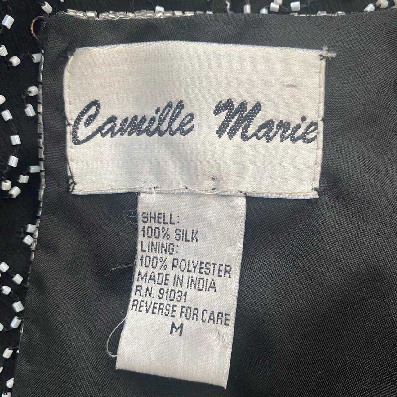 Camille Marie deals SZ M vintage silk beaded blouse