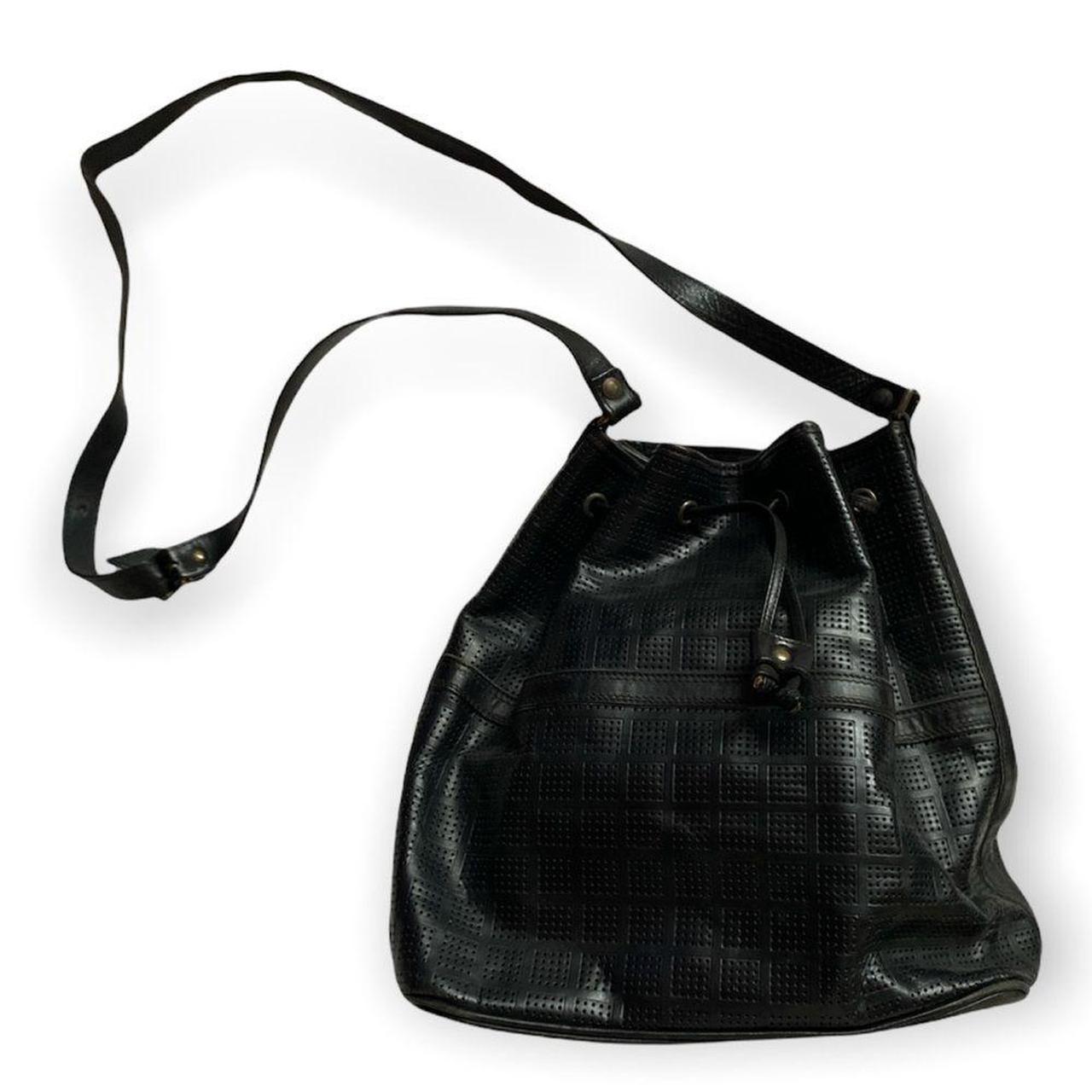 Deals Genuine leather made in Italy black bucket bag