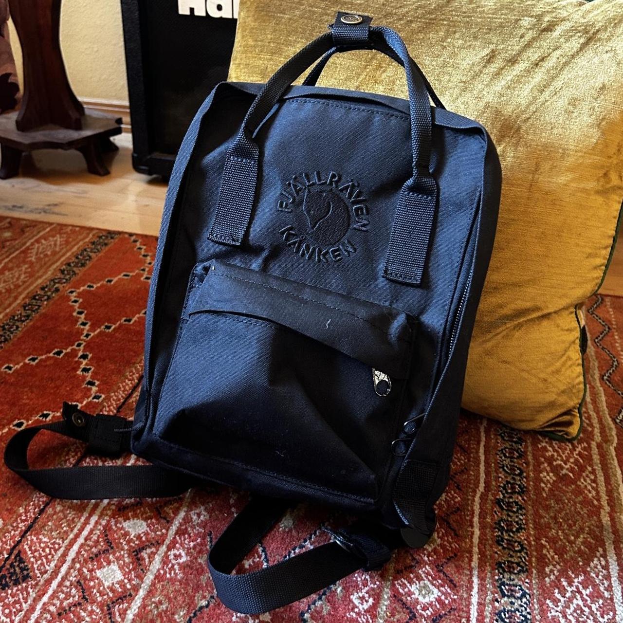 Fjallraven Kanken Re Kanken black mini backpack with. Depop