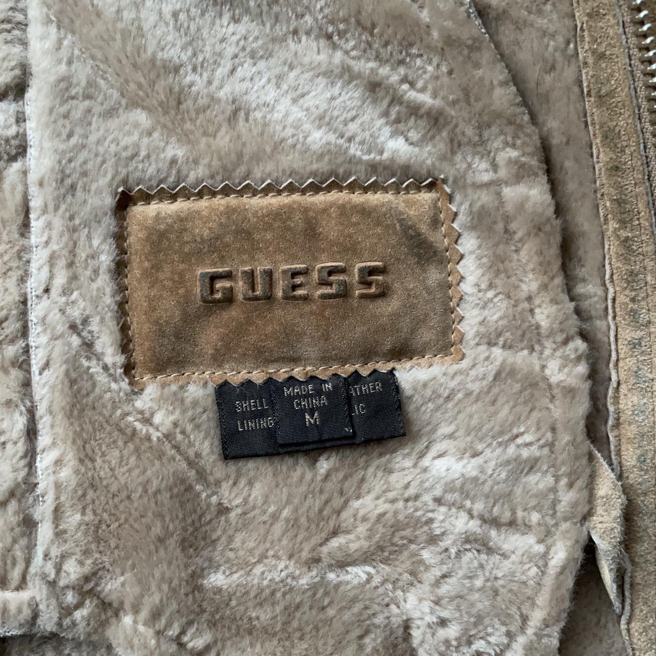 Guess Genuine Leather Fur Lined Jacket Guess... - Depop