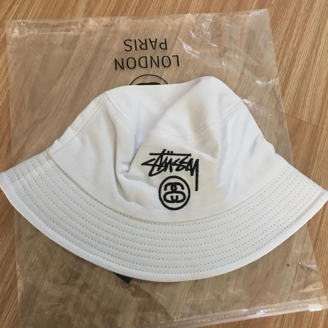 Brand new white Stussy bucket hat New with... Depop