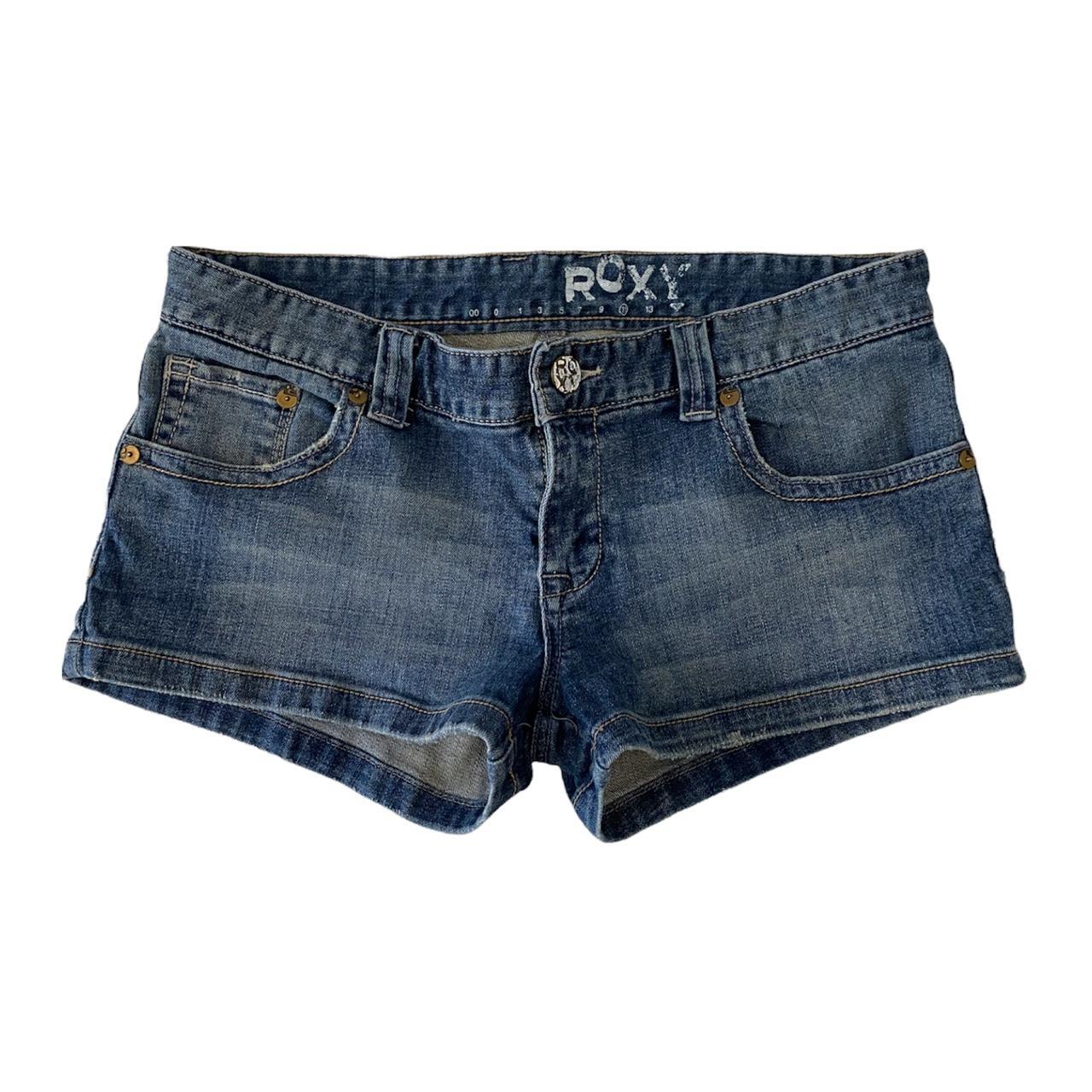 2000s roxy brand low rise denim shorts. roxy brand... - Depop