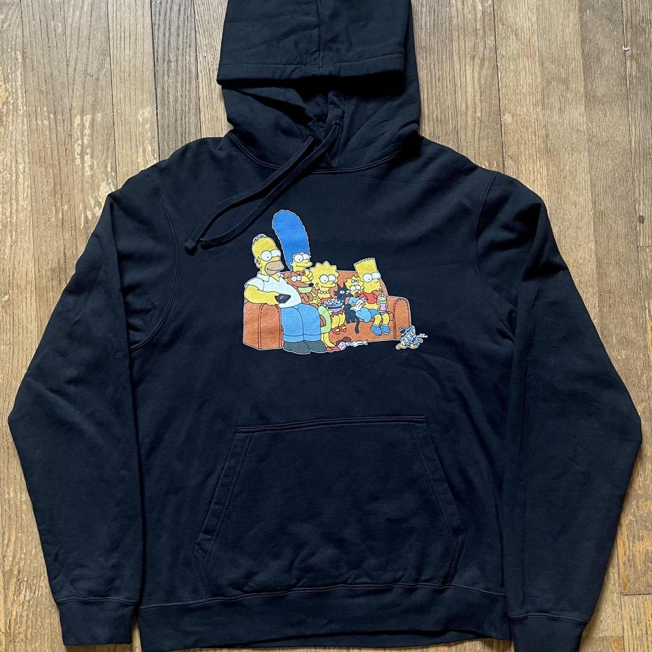 The simpsons family couch graphic hoodie Size Depop