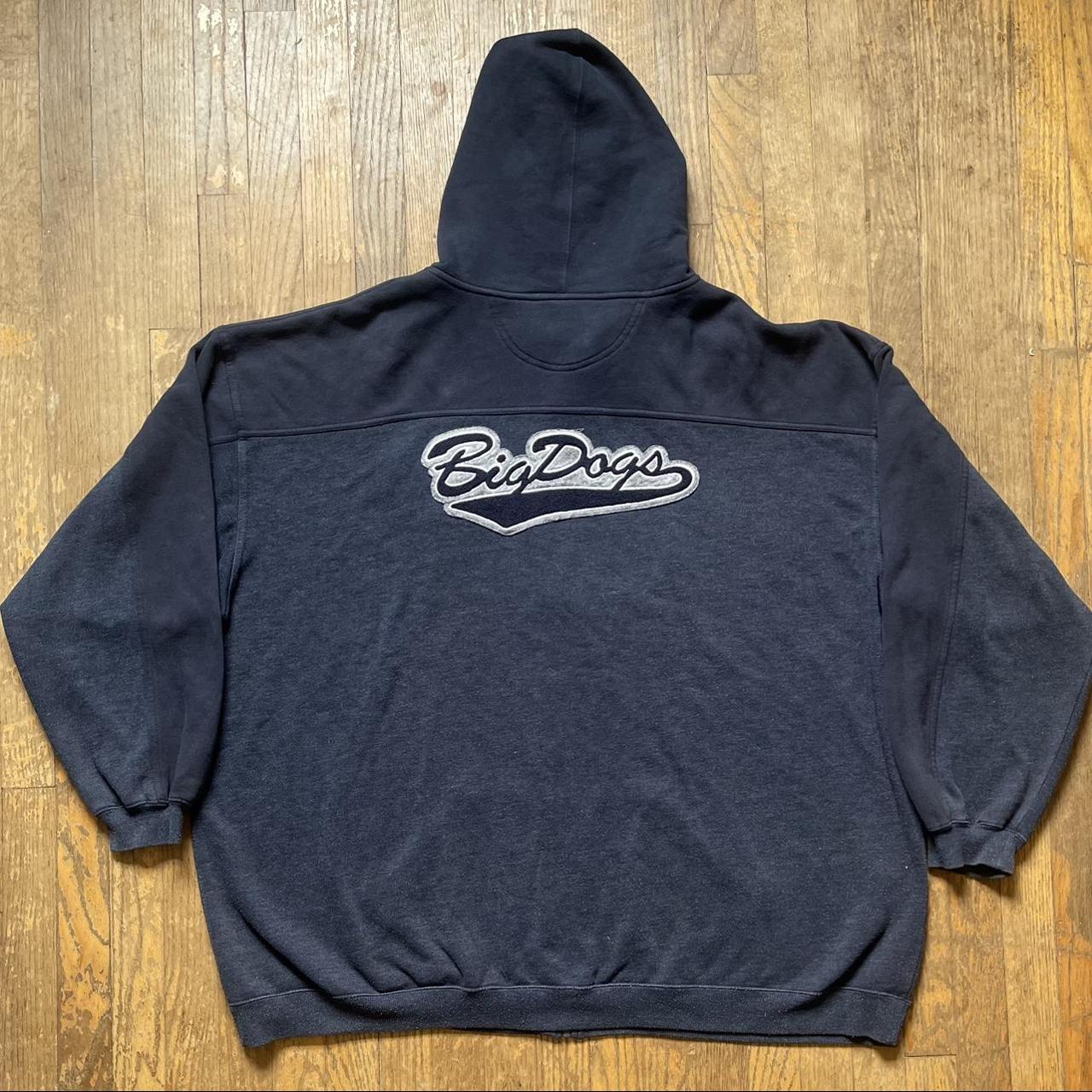 Big dogs logo spell out hoodie full zip... Depop