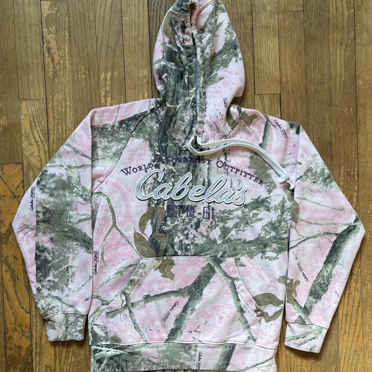 Cabelas pink camo hoodie Size small No stains or... - Depop