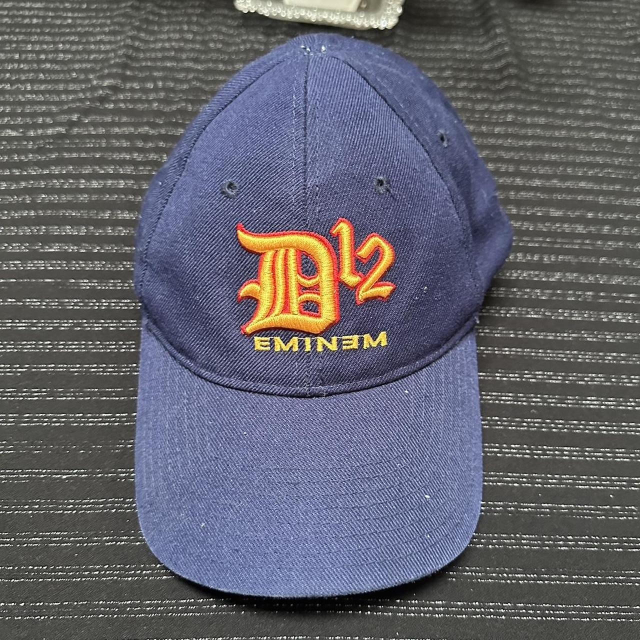 Vintage y2k D12 eminem hat in navy. Got this ages... - Depop