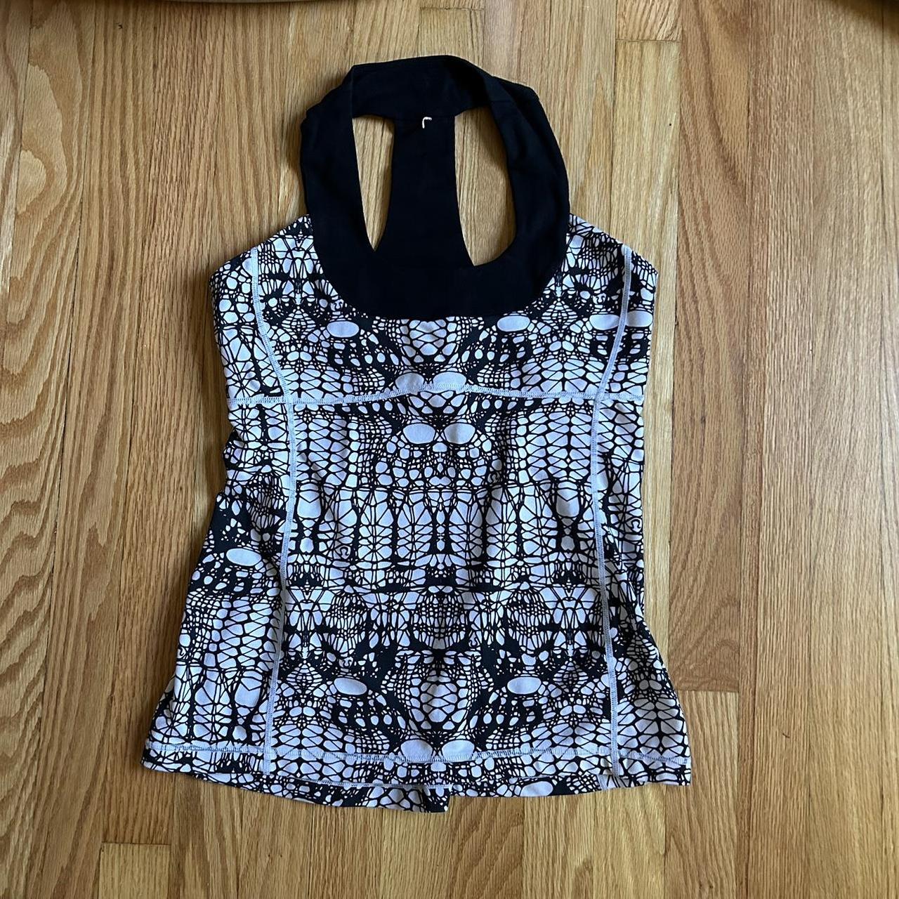 Lululemon Tank Top Lululemon black and white... - Depop