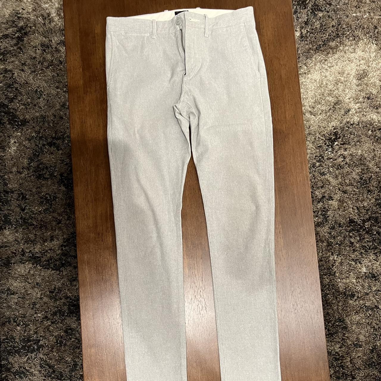 J.Crew Men's Grey and White Trousers | Depop