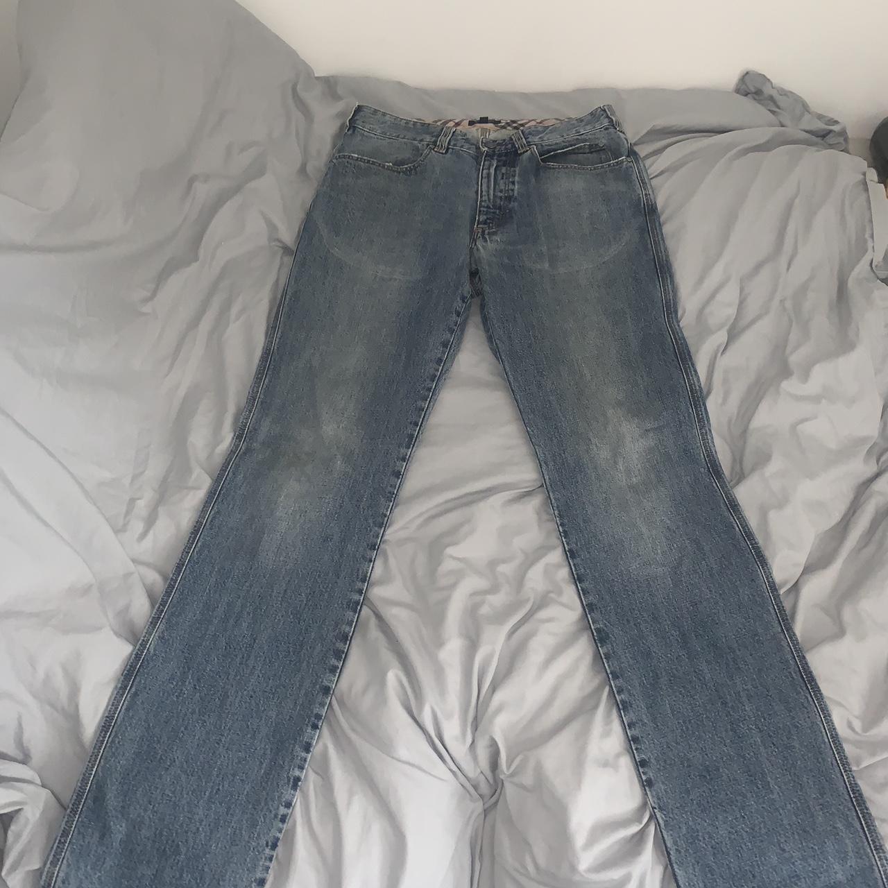 Burberry jeans mens sales silver