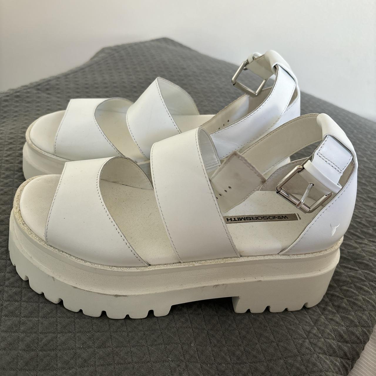 White Platform Windsor Smith Sandals Buckle Depop   P0 