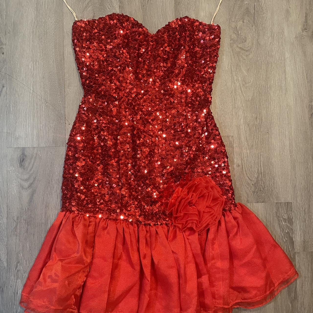 Vintage Red Sequin Dress