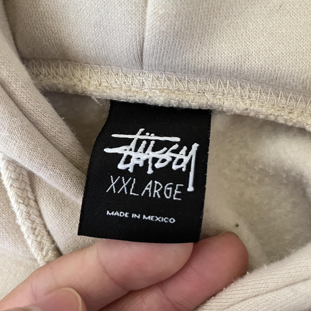 Stüssy Men's Cream Hoodie Depop