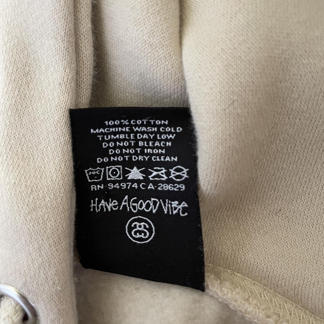 Stüssy Men's Cream Hoodie Depop