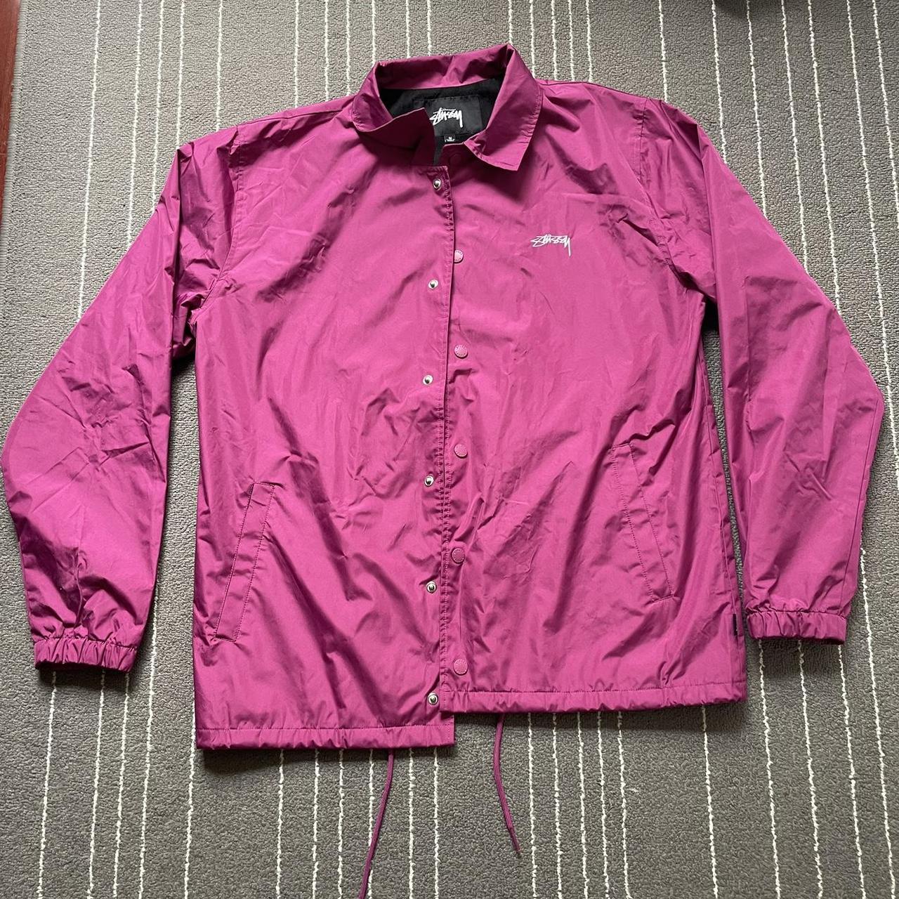Stüssy Men's Pink Hoodie Depop