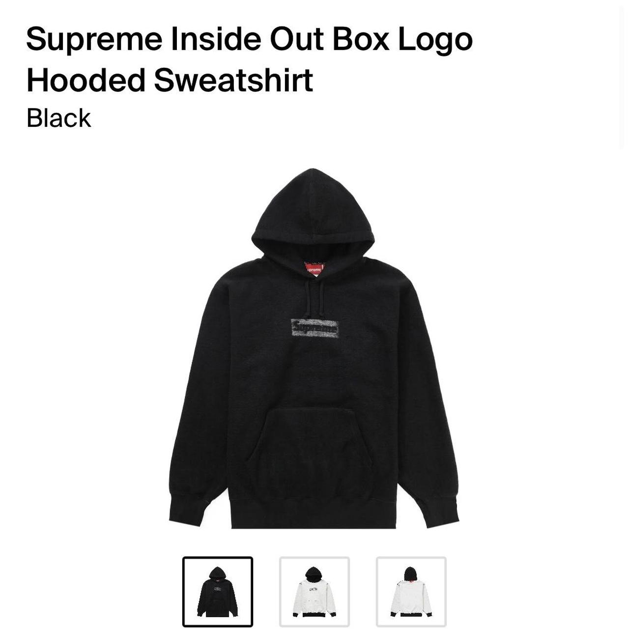 Supreme Inside Out Box Logo Hooded Sweatshirt Size... - Depop