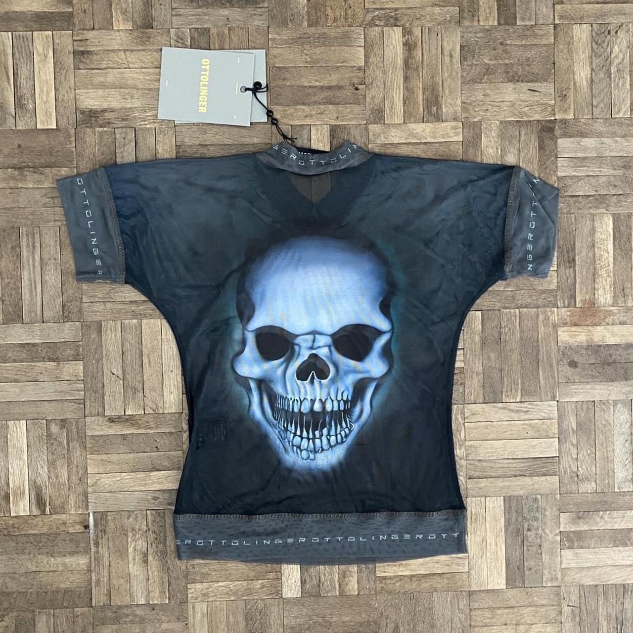 Ottolinger skull print mesh logo tee | Depop