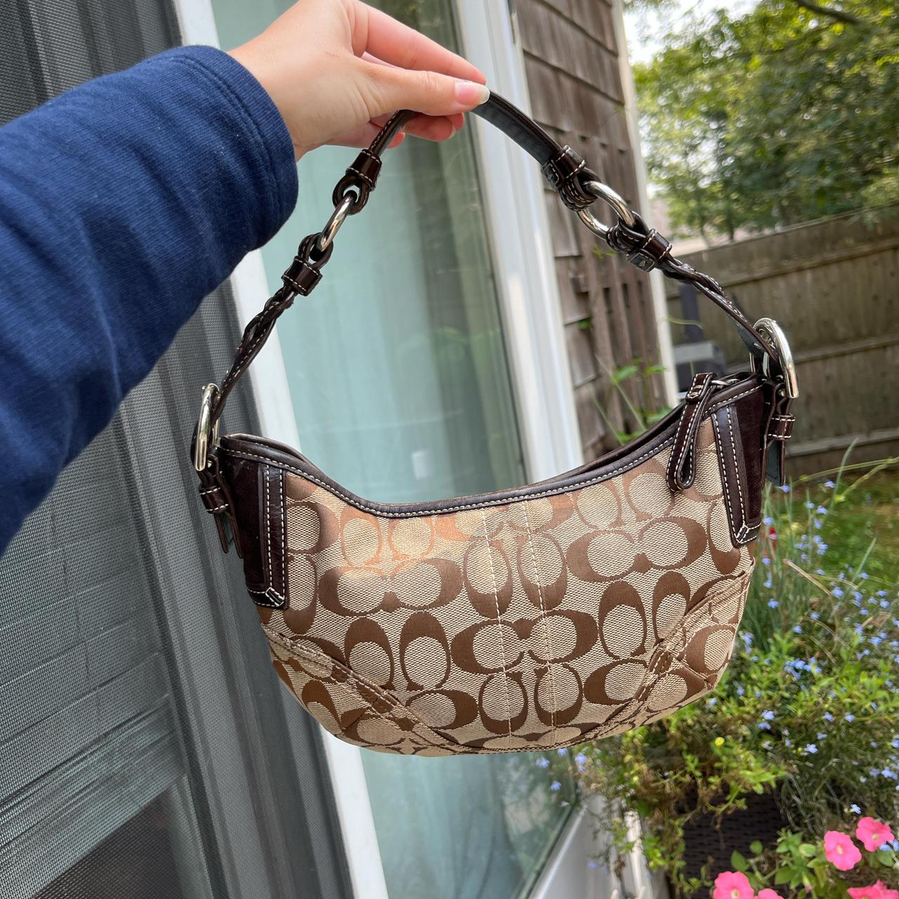 Authentic Coach purse brown and fashion tan