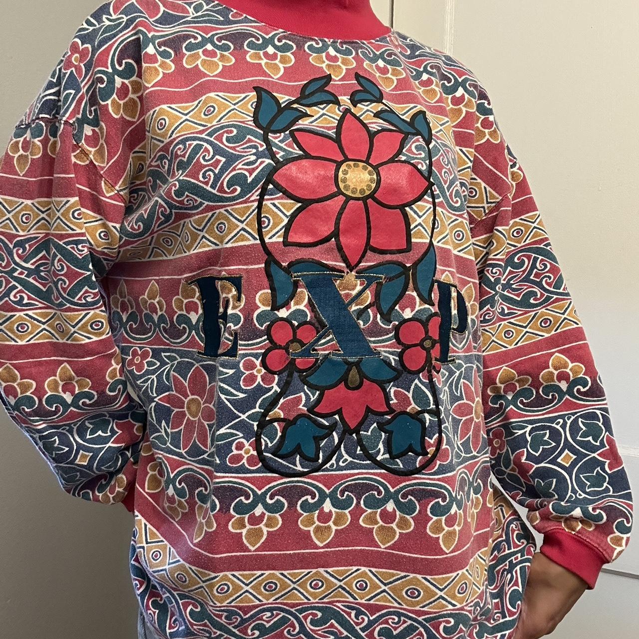 Express Women's Sweater - Multi/Red - L – Express… - image 1