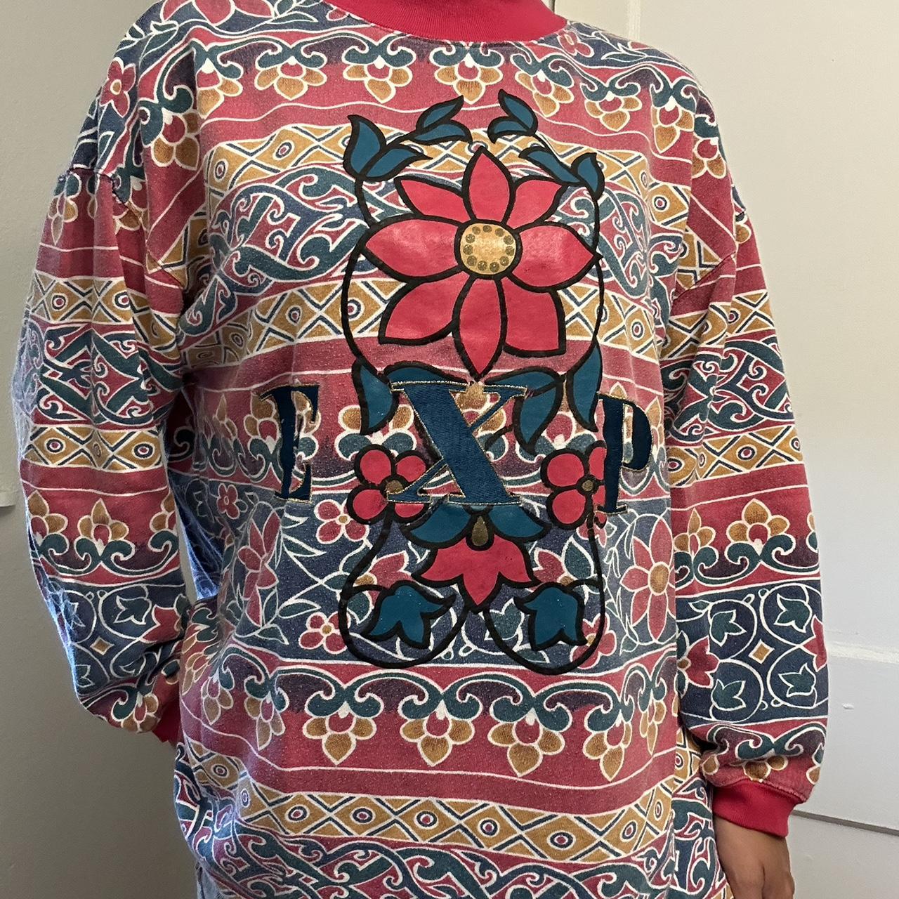 Express Women's Sweater - Multi/Red - L – Express… - image 3