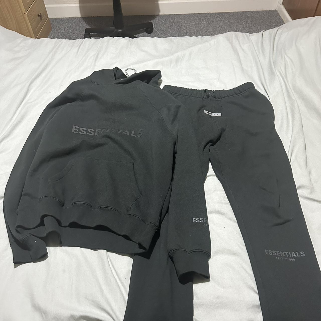 nike black essentials slim trackies