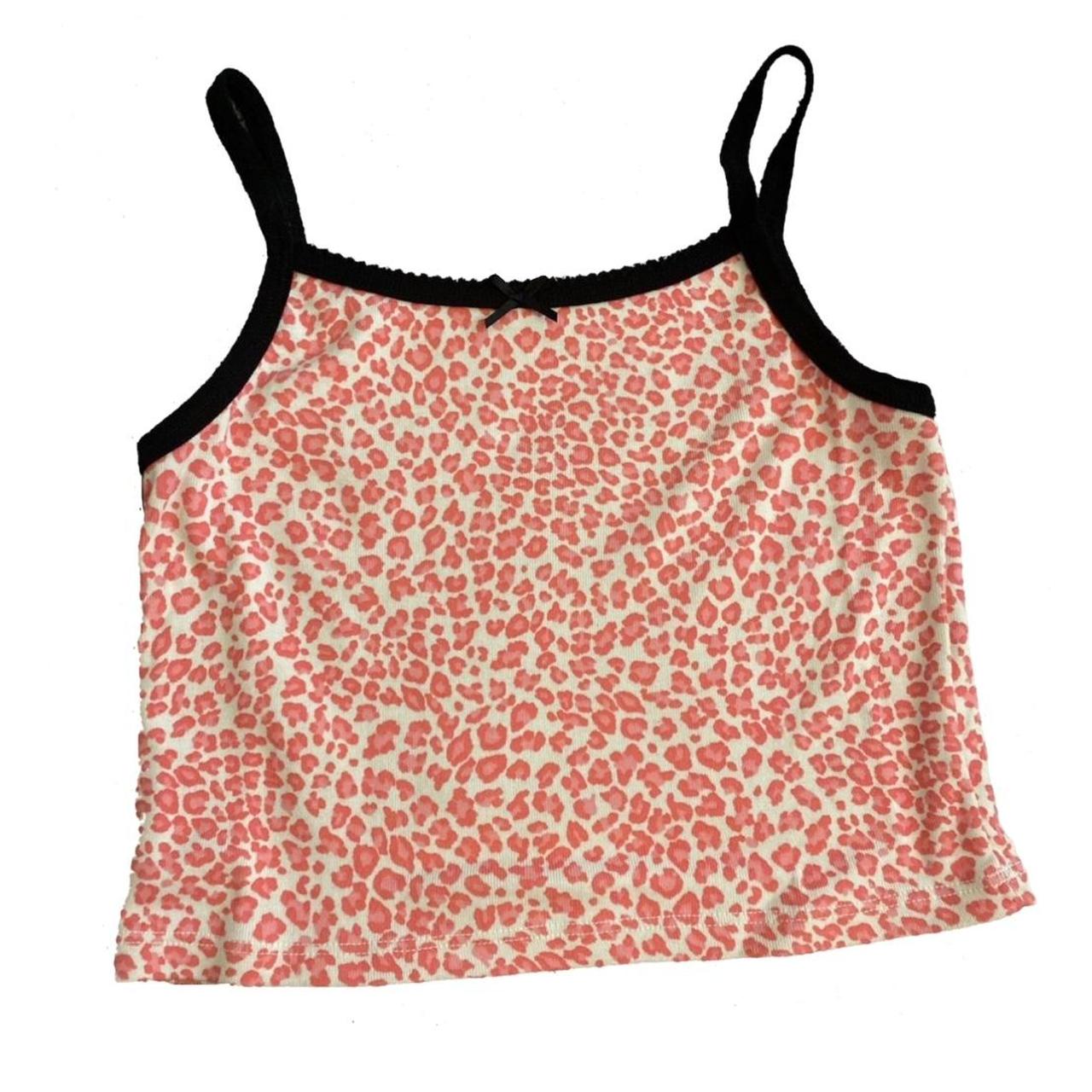 Pink Brandy Melville Cheetah Print Belle Tank Depop