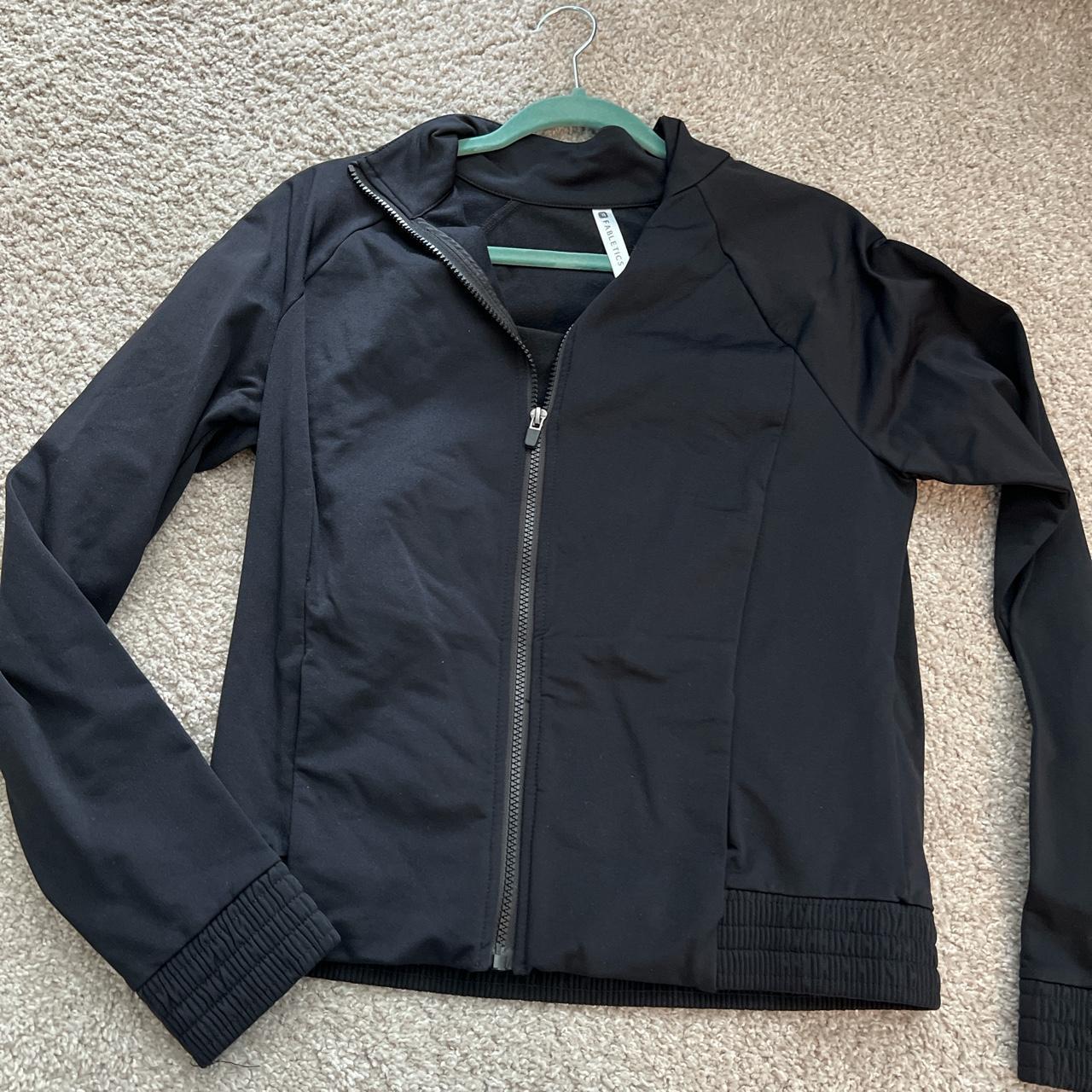 Fabletics Women's Black Jacket | Depop