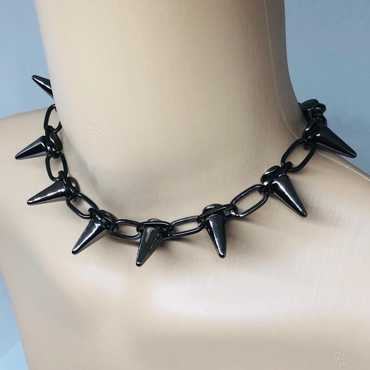 Gothic choker DOUBLE SPIKED CHOKER