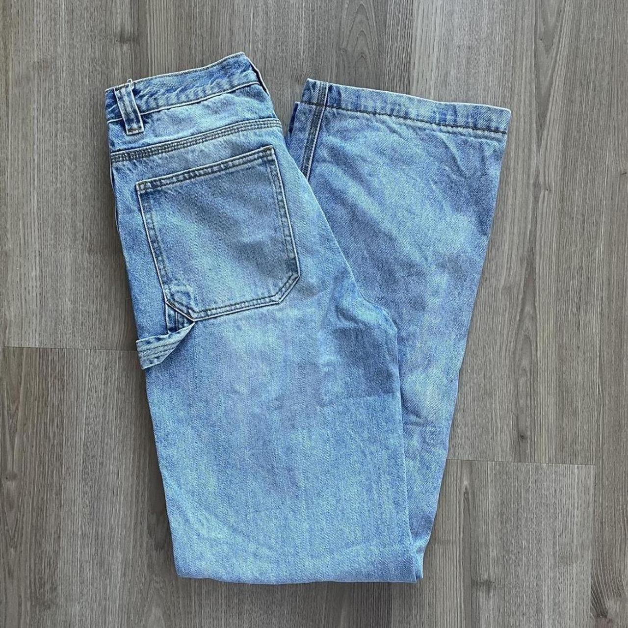 brandy melville denim cargo pants high waisted size... - Depop