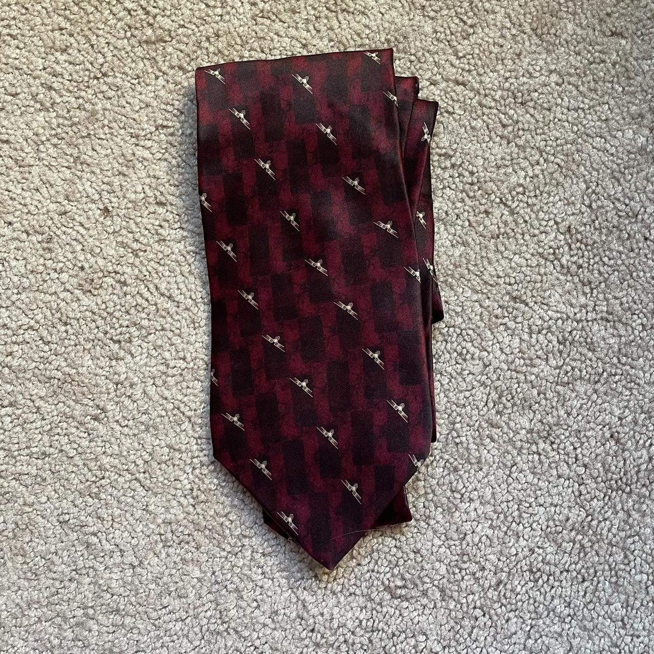 men’s maroon tie gently worn #mens #red #maroon... - Depop