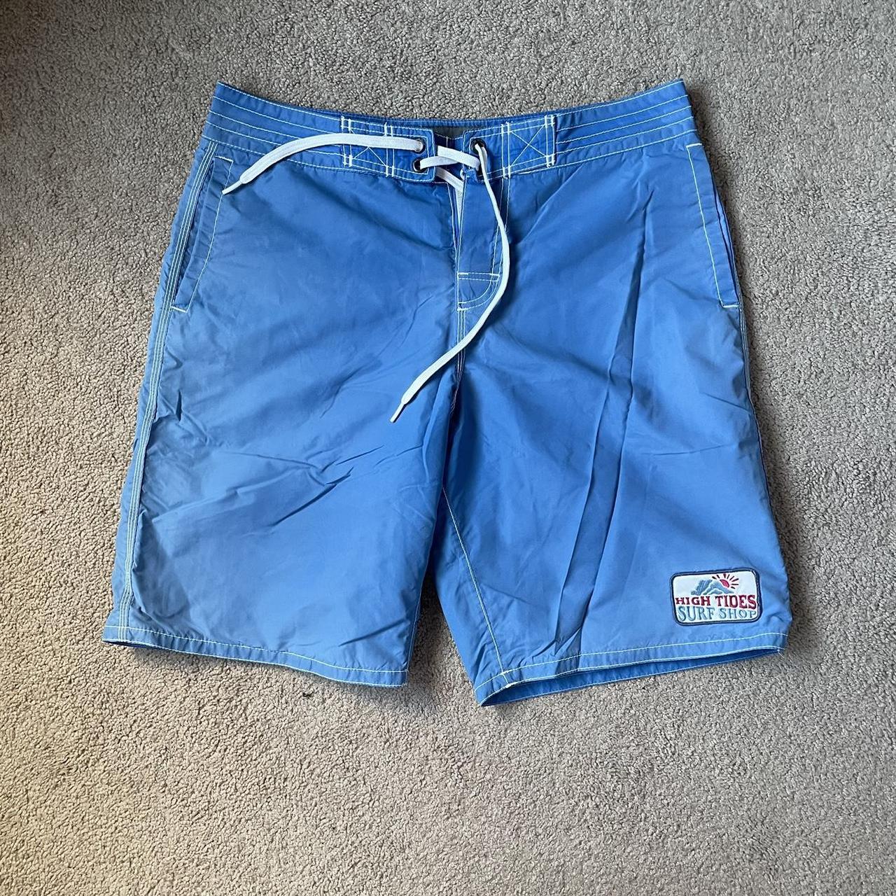 men’s blue swim shorts gently worn #mens #blue... - Depop