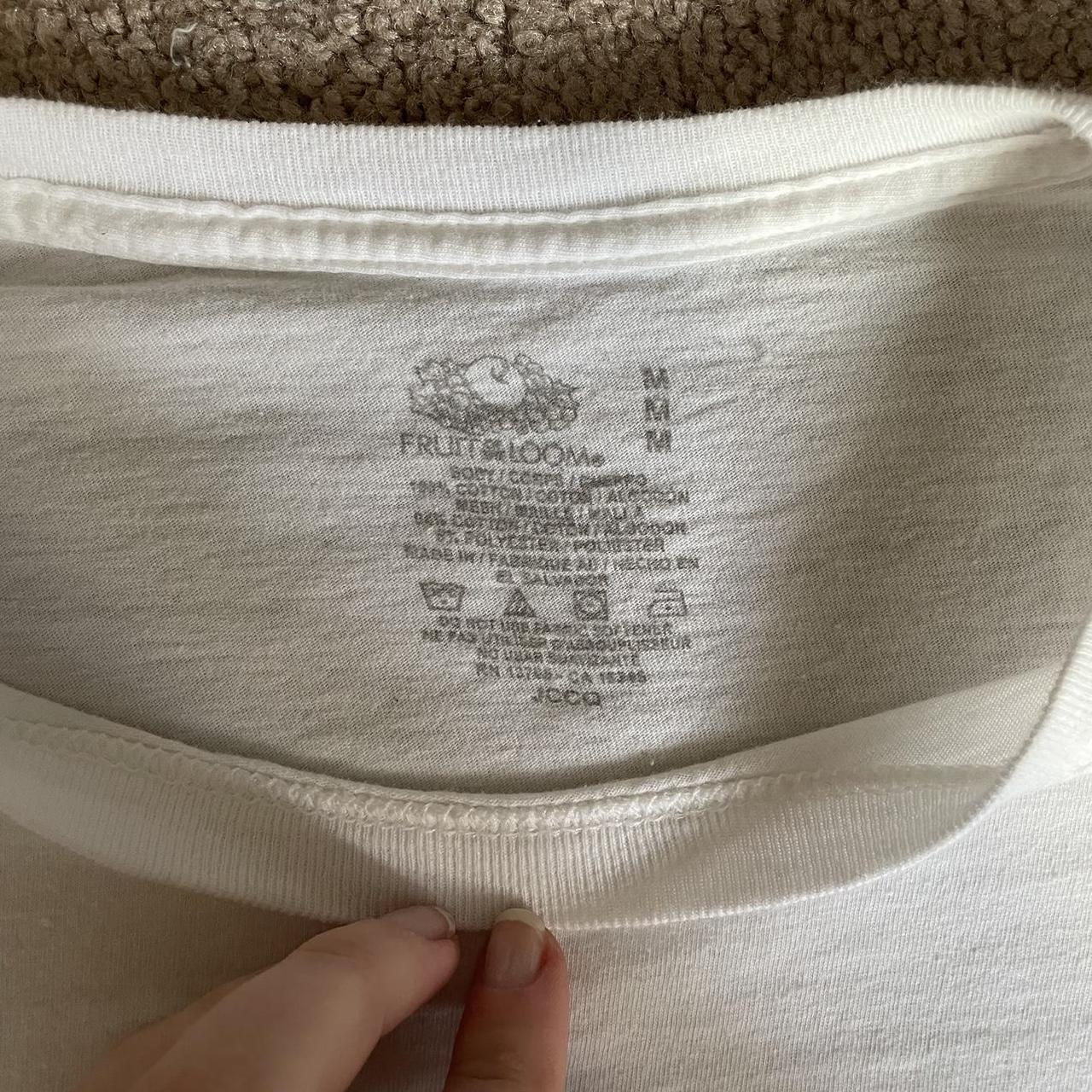 Fruit of the Loom Women's White Crop-top | Depop