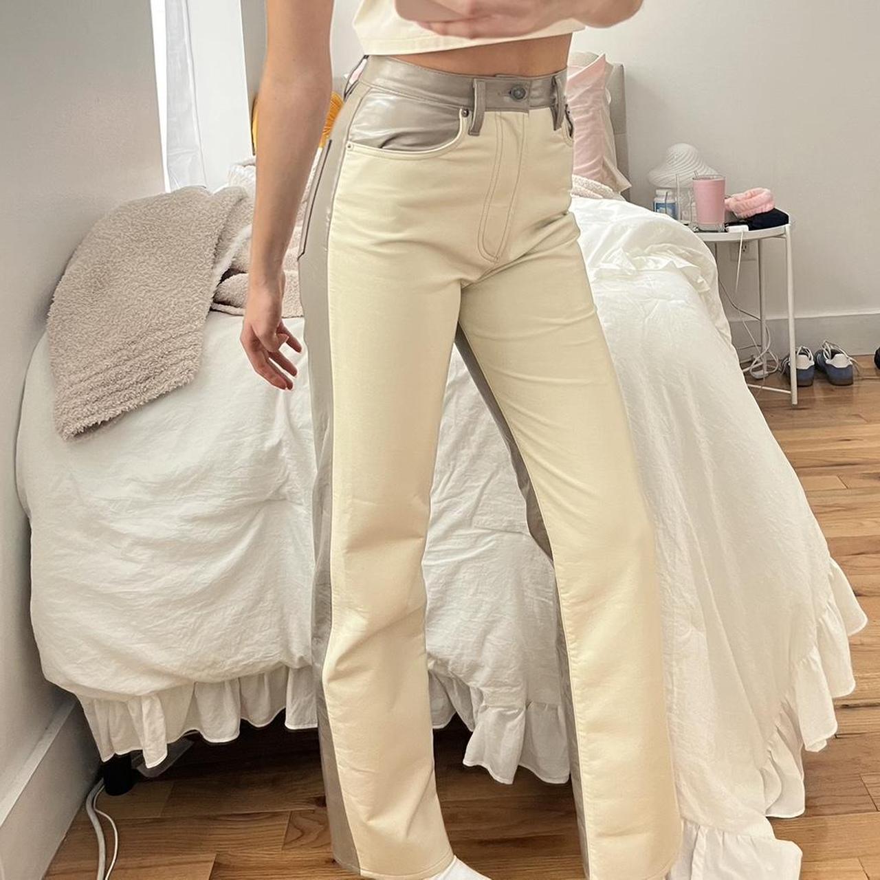 Agolde paneled 90s pinch waist patent leather pant Depop