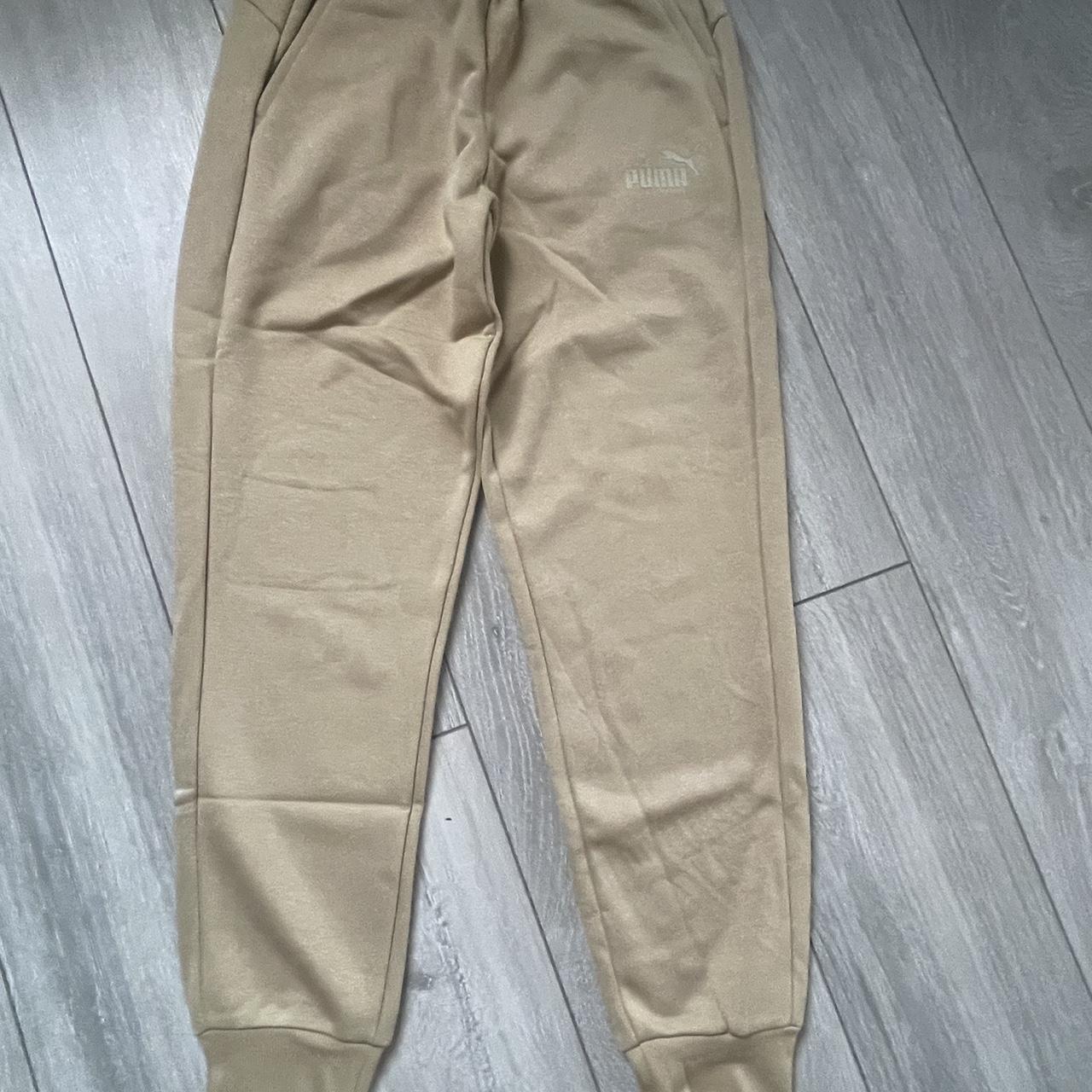 Puma khaki joggers tracksuit bottoms Depop