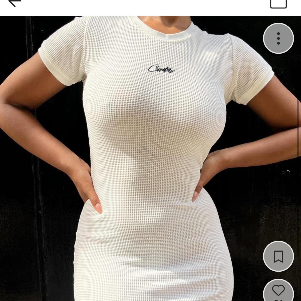 ワンピース Crtz (corteiz) women dress Corteiz ALLSTARZ DRESS [WHITE & BLACK] Size M (10) | Depop