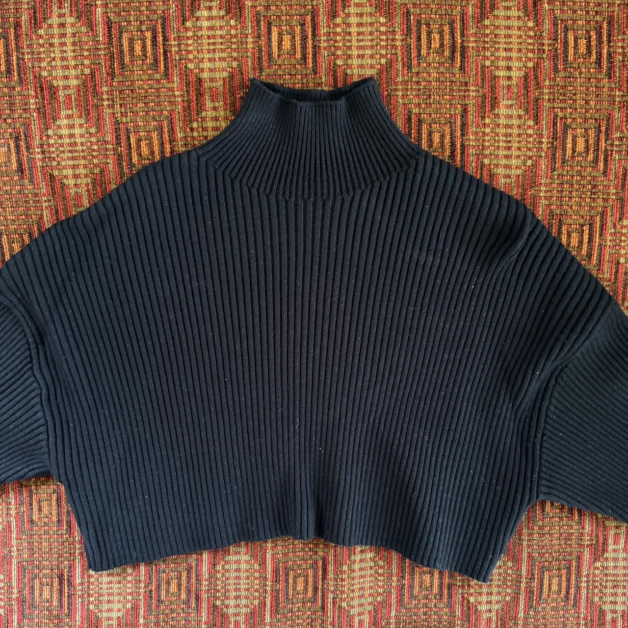 Cropped Zara mock neck sweater size M Comfy soft... - Depop