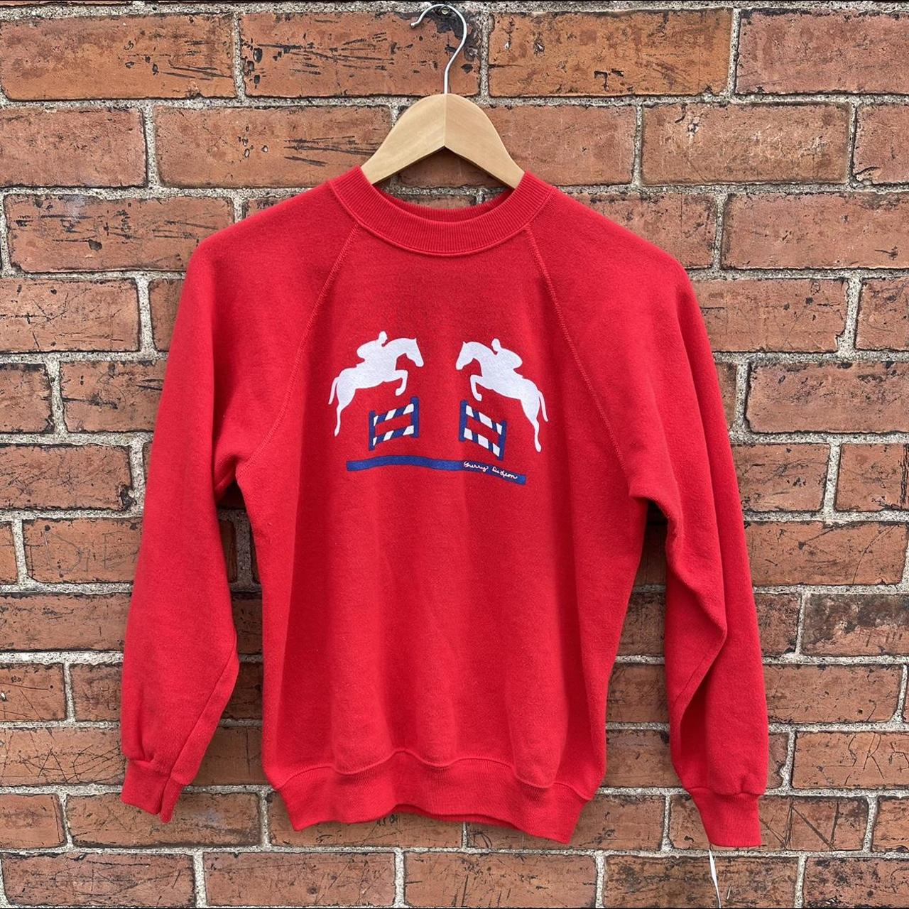 Hanes Women's Red Sweatshirt Depop