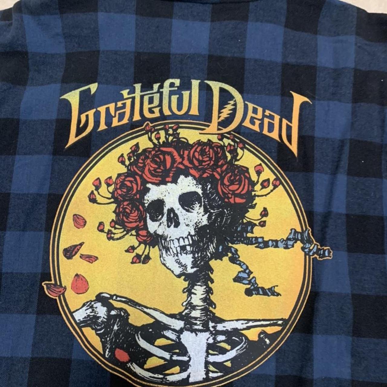 Grateful Dead official merchandise flannel button... - Depop