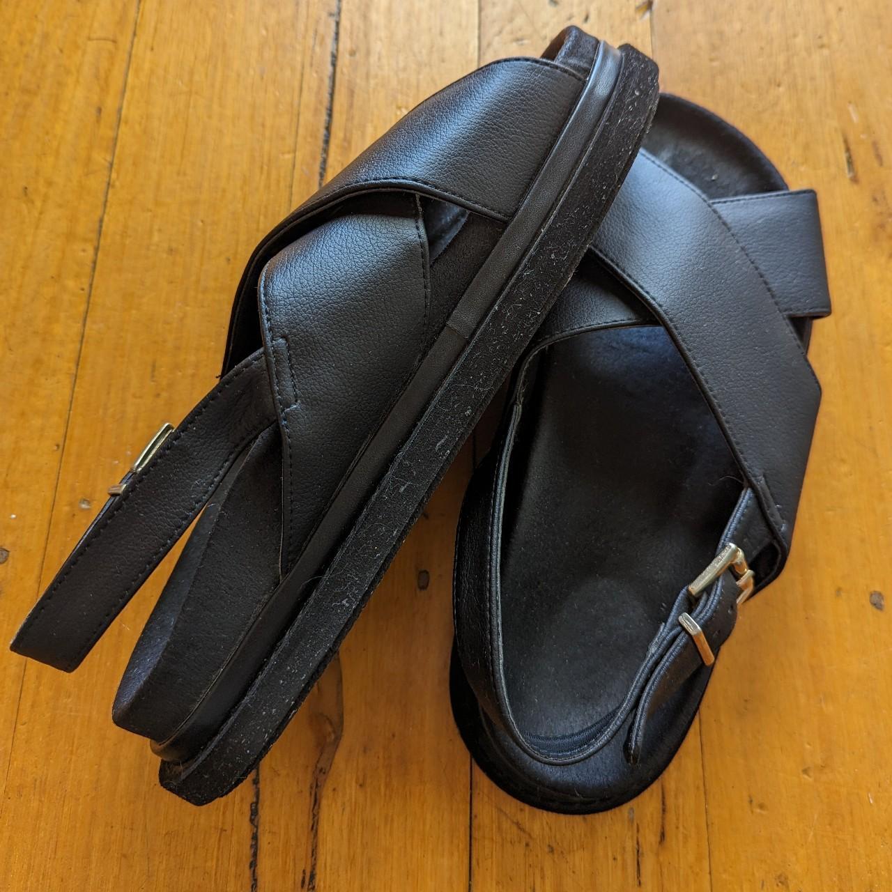 Alohas chunky vegan leather sandals Size 40... - Depop