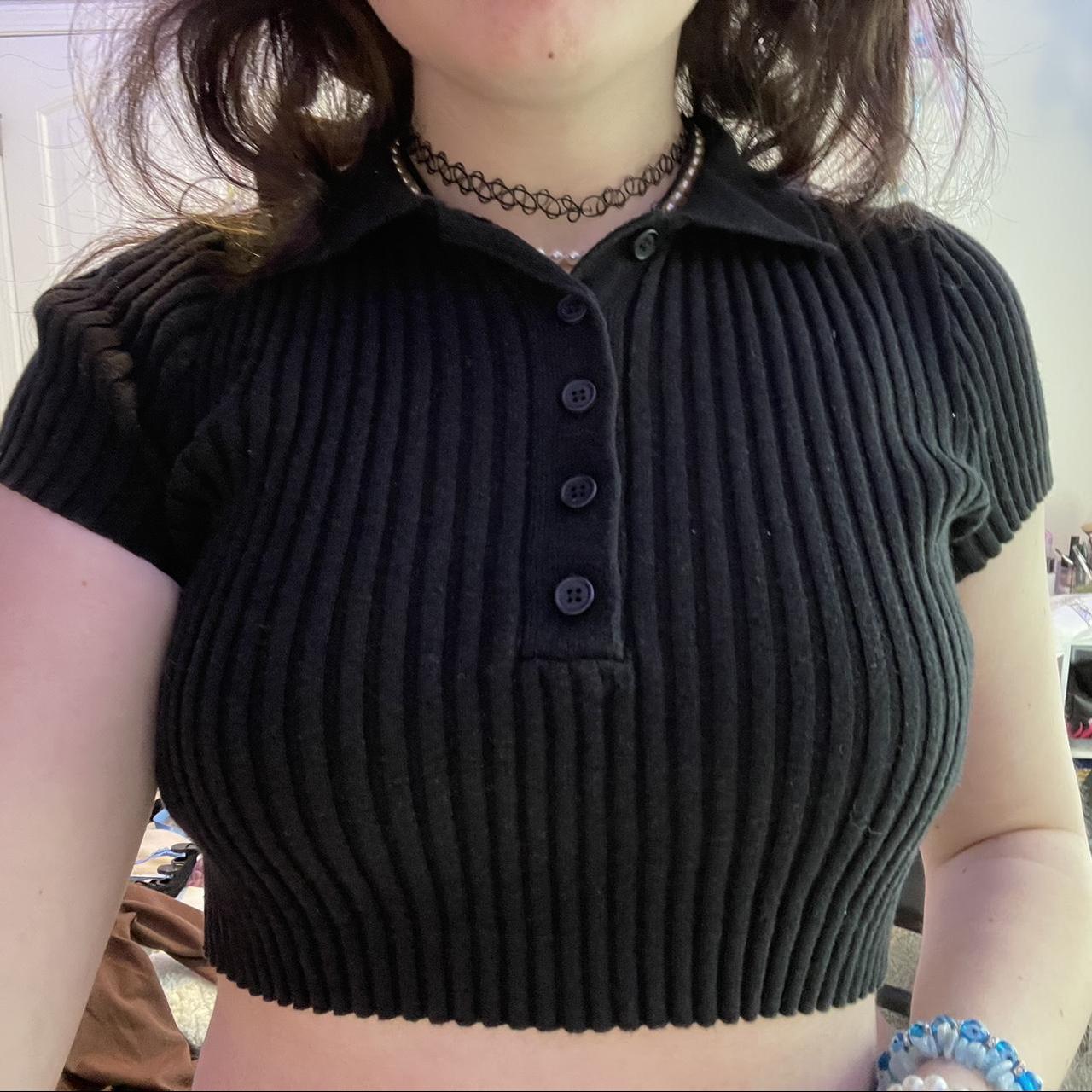 brandy melville collared top Depop