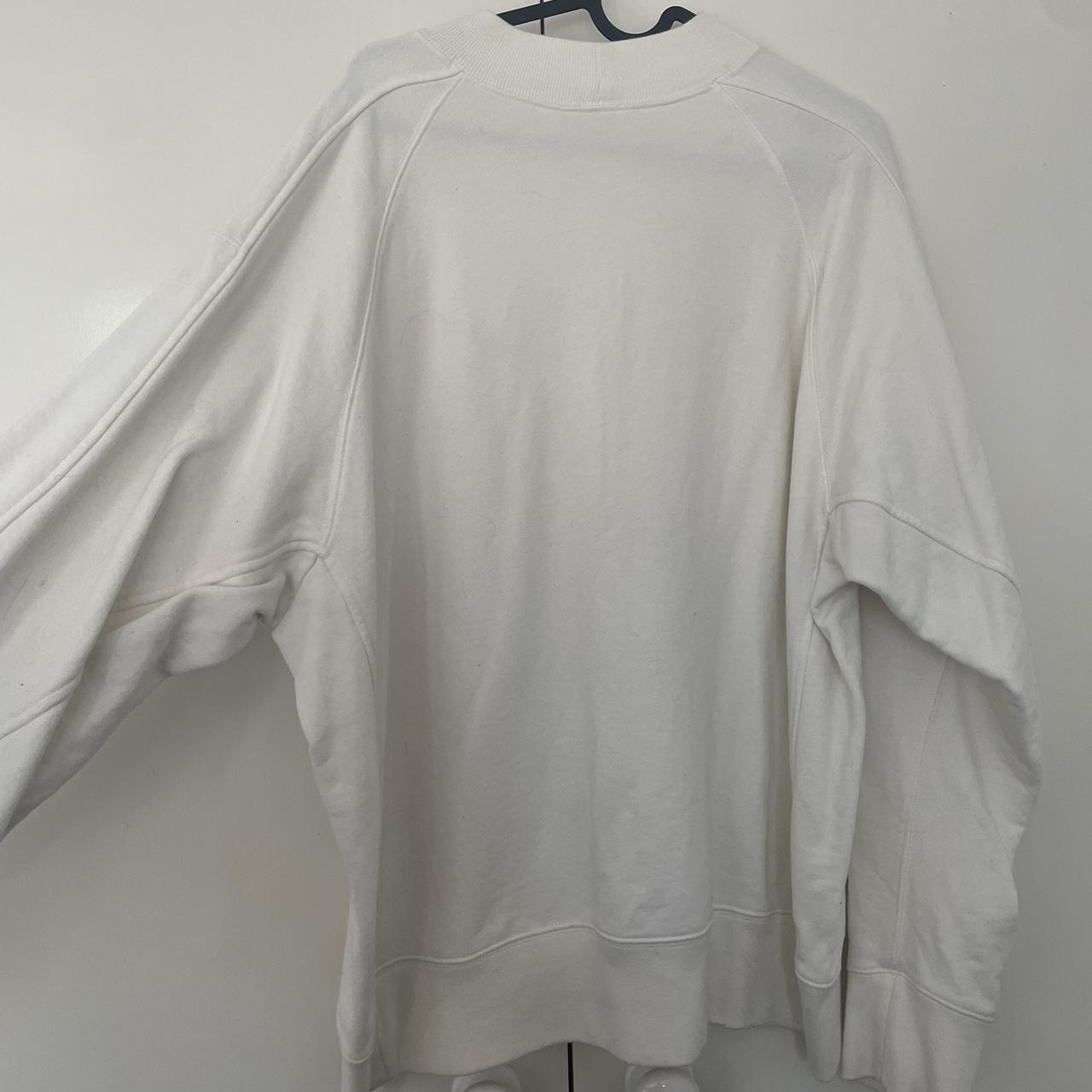 cream white thick jumper uniqlo size xl worn a few... - Depop