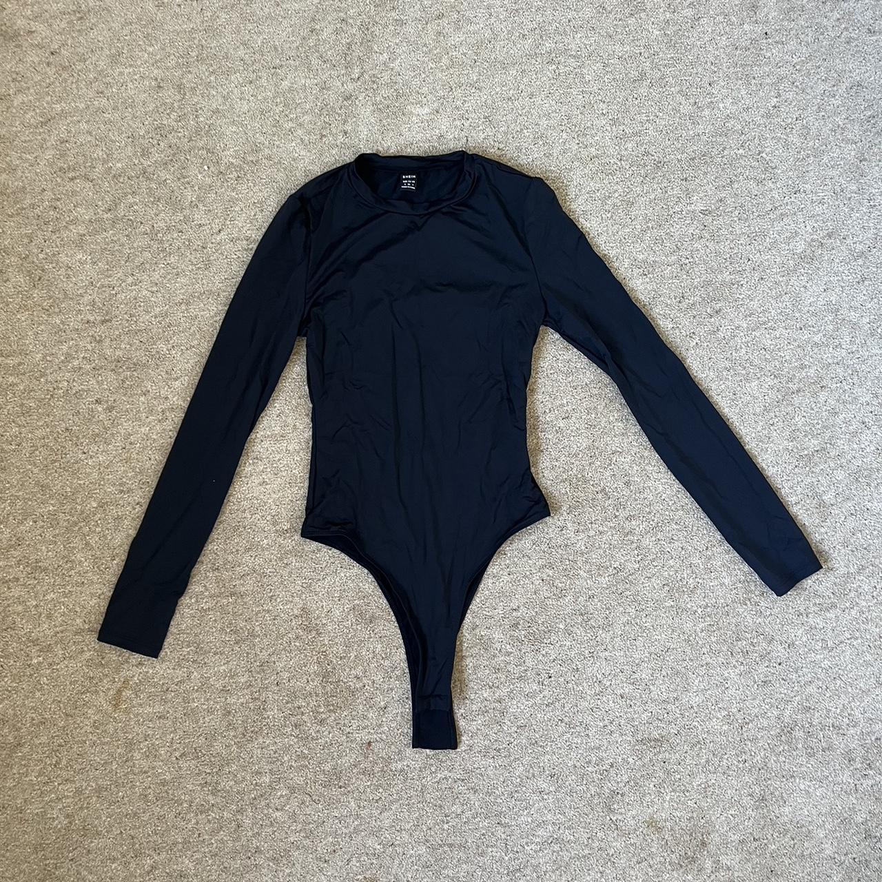 SHEIN Women's Black Bodysuit | Depop