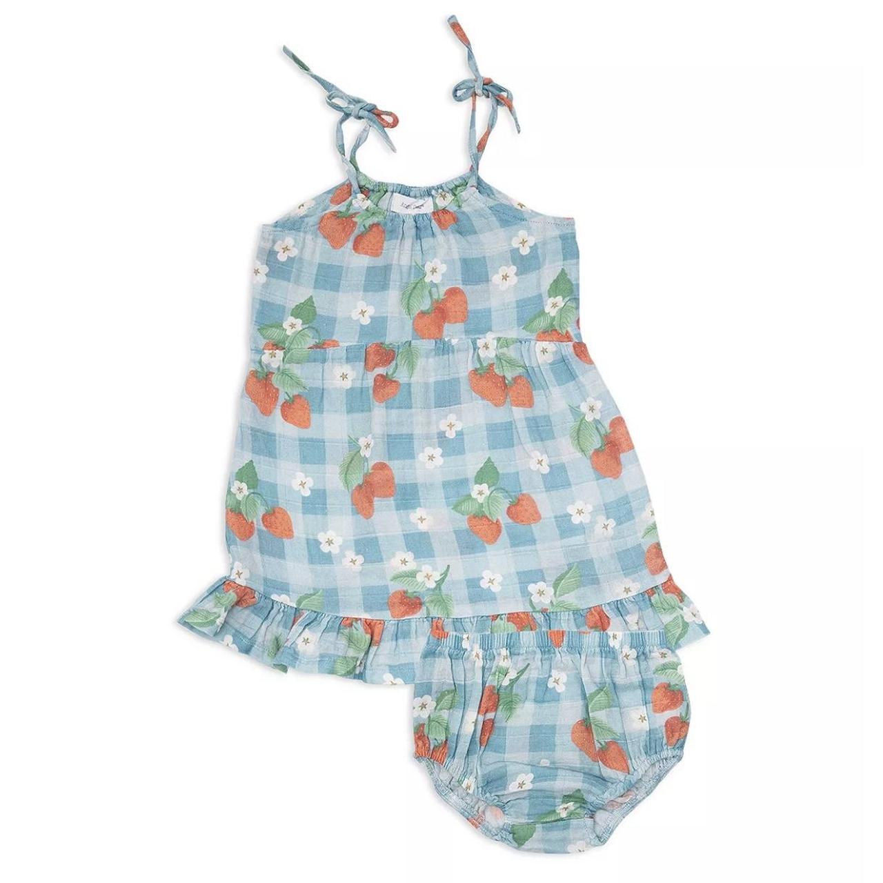 Adorable Angel Dear strawberry gingham print. It has... Depop